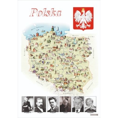 Polska - plansza ścienna